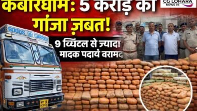 कबीरधाम पुलिस की बड़ी कार्रवाई करीब 5 करोड़ का गांजा जब्त, कंटेनर भी जब्त, कुल 9 क्विंटल से ज्यादा मादक पदार्थ पकड़ा गया IMG 20260225 WA0002